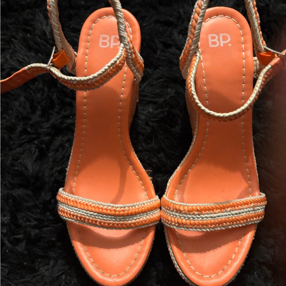 BP Women's Sandals in Orange and Cream